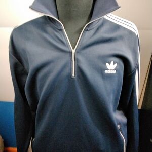 Adidas Navy Blue Half-Zip Sweatshirt